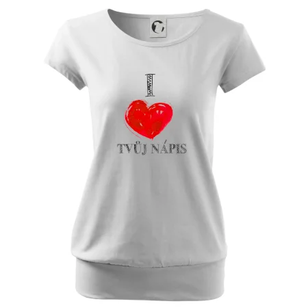 I love malované srdce - vlastní nápis