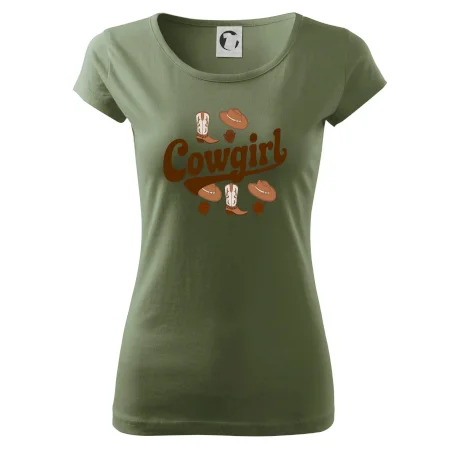 Cowgirl nápis a oblečení