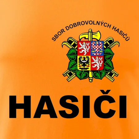 SDH znak + nápis + nápis hasiči na zádech