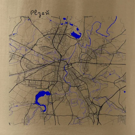 Plzeň mapa s vodními toky