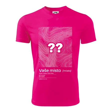 Vaše místo - vrstevnice v obdélníku
