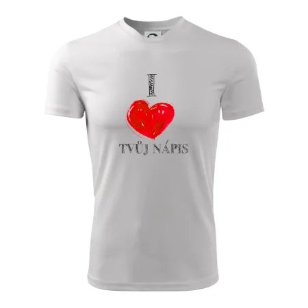 I love malované srdce - vlastní nápis