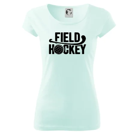 Field hockey míček a nápis