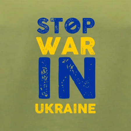 Barevný nápis Stop war in ukraine
