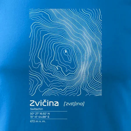 Zvičina - vrstevnice v obdélníku