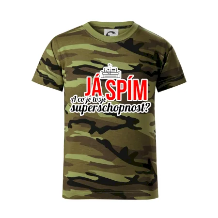 Já spím - tvoje superschopnost? rovný nápis