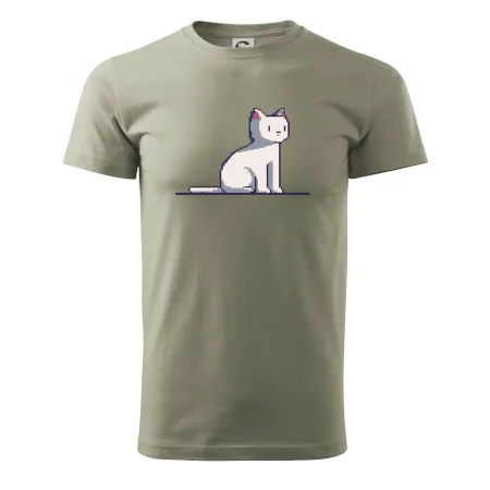 Kočka bílá pixel