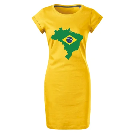 Brazílie vlajka v mapě