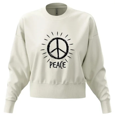 Peace symbol černobílý