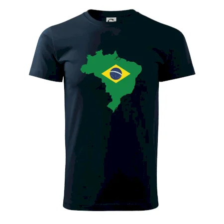 Brazílie vlajka v mapě