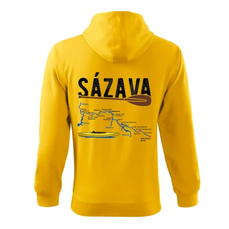 Mapa řeky Sázavy