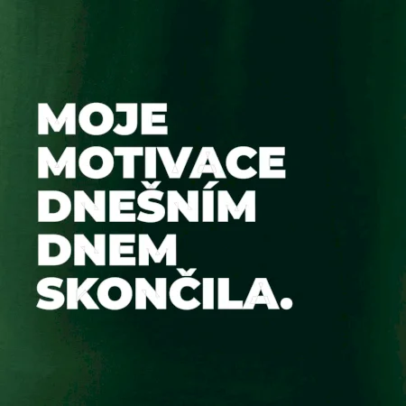MOJE MOTIVACE DNEŠNÍM DNEM SKONČILA.