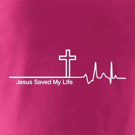 Jesus Saved My Life kříž ekg