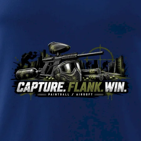 Taktika capture flank win paintball