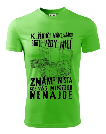 K řidiči náklaďáku buďte vždy milý