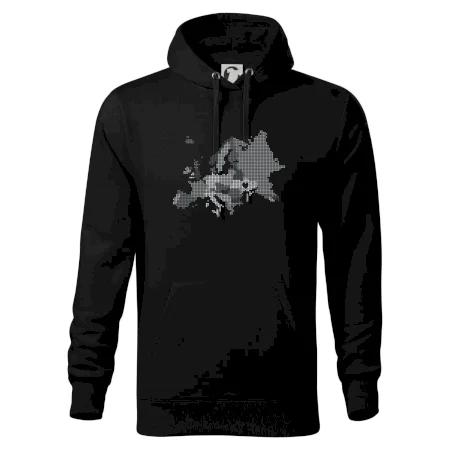 Mapa Evropy - srdce v Ukrajině