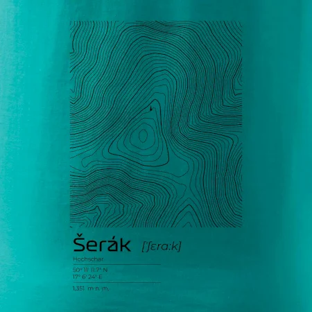 Šerák - vrstevnice v obdélníku