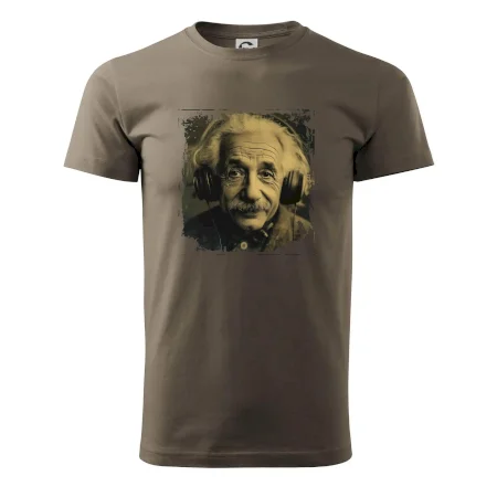 Albert se sluchátky