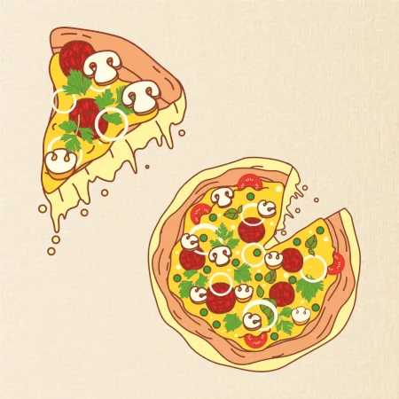 Pizza + Pizza kousek