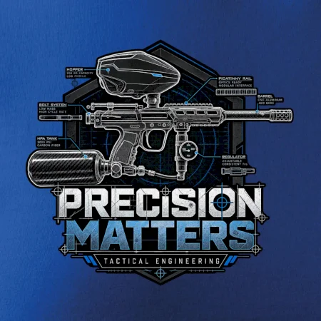 Technický nákres precision matters paintball