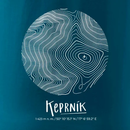 Keprník - vrstevnice v kruhu