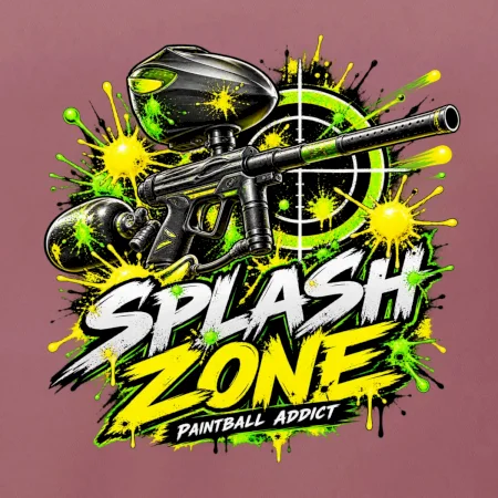 Neonový zásah splash zone paintball