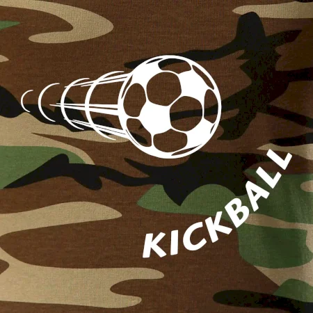 Kickball nápis šikmo