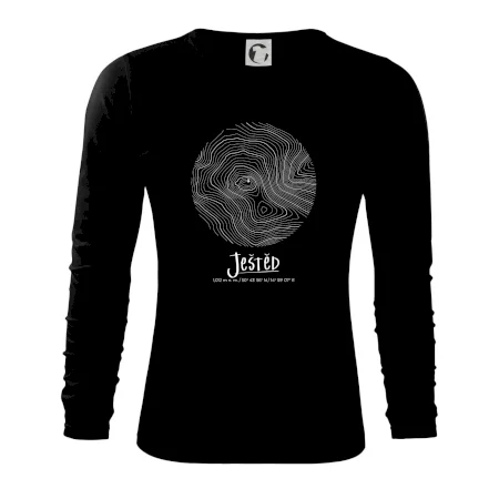 Ještěd - vrstevnice v kruhu