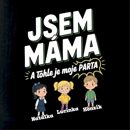 Jsem máma a tohle je moje parta  (obrázky a jména dětí)
