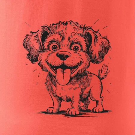 Lagotto romagnolo karikatura vypláznutý jazyk