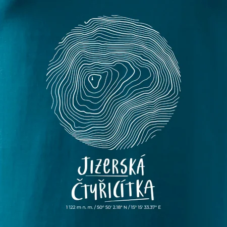 Jizerská čtyřicítka - vrstevnice v kruhu