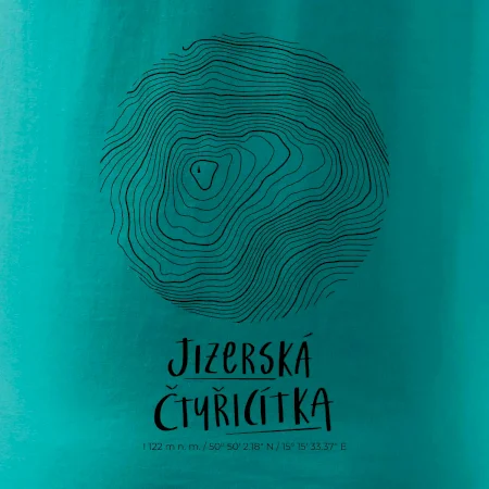 Jizerská čtyřicítka - vrstevnice v kruhu