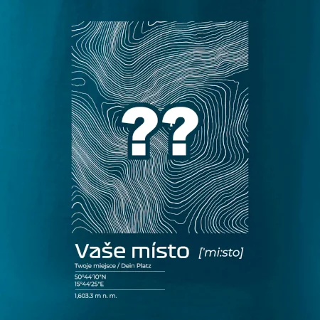 Vaše místo - vrstevnice v obdélníku