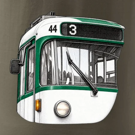 Detail čela T3R SLF tečkovaná perokresba