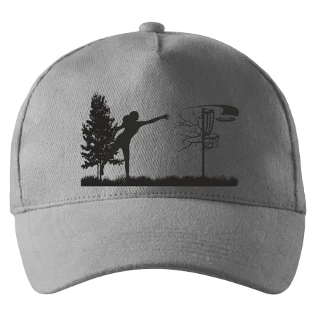 Disc golf - žena černý obrázek