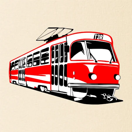 Tramvaj T3R barevná