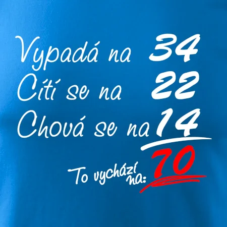 Vypadá, cítí se, chová se - 70 let
