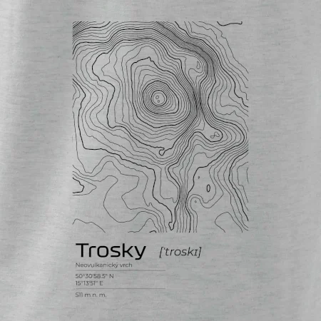 Trosky - vrstevnice v obdélníku