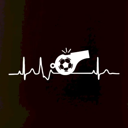 EKG fotbal rozhodčí a píšťalka