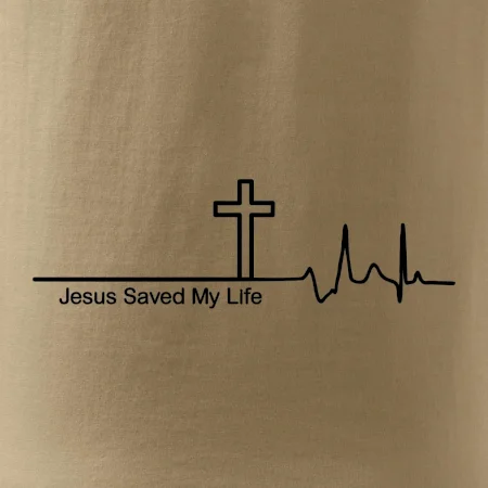 Jesus Saved My Life kříž ekg