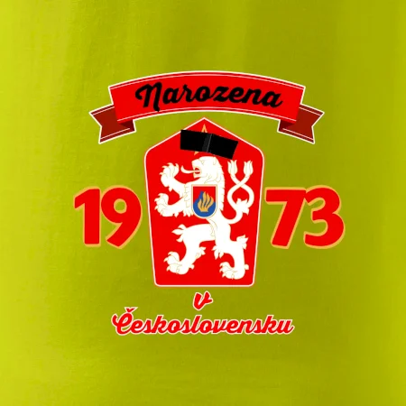 Narozena v Československu - Přelepený znak 1973