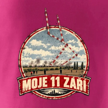 Liblice B bortící se věže moje 11 září retro odznak
