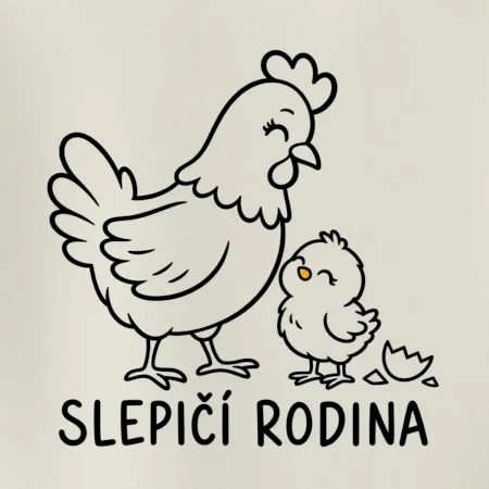Slepičí rodina s kuřátkem