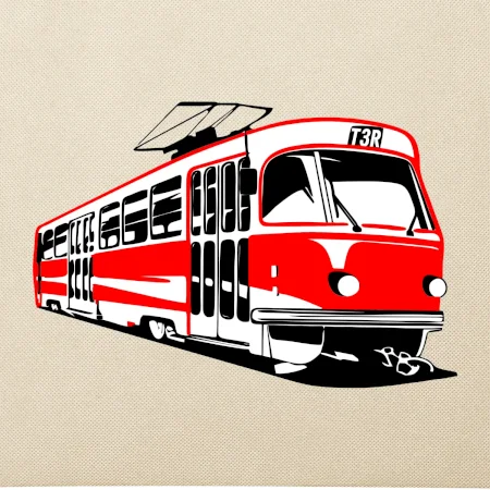 Tramvaj T3R barevná
