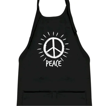 Peace symbol černobílý