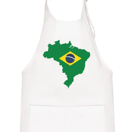 Brazílie vlajka v mapě