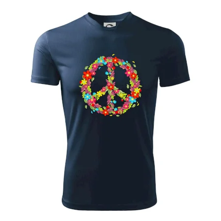 Peace symbol červené květiny