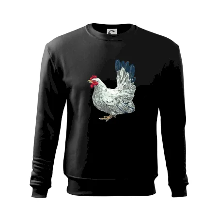 Slepice kreslená bílá