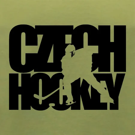 Czech hockey - nápis s hokejistou - Mistrovství světa v ledním hokeji 2026