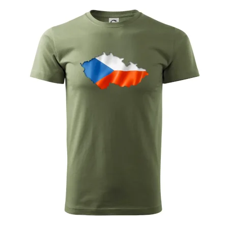 Česká vlajka v obrysu republiky